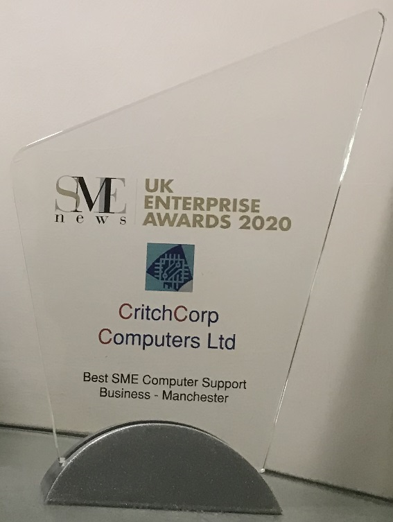 SME 2020 Winner UK Enterprise Awards Trophy